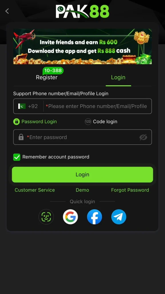 PAK88 Game Login